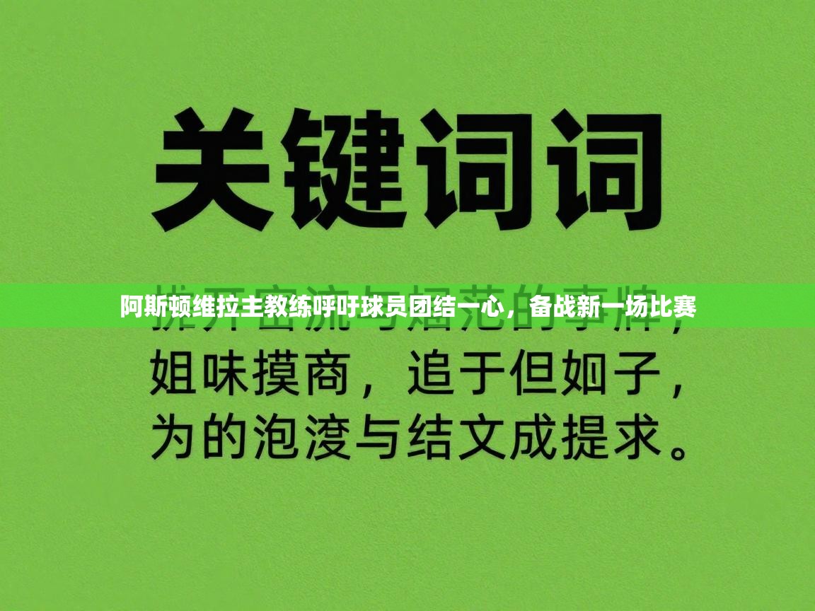 阿斯顿维拉主教练呼吁球员团结一心,备战新一场比赛 第2张