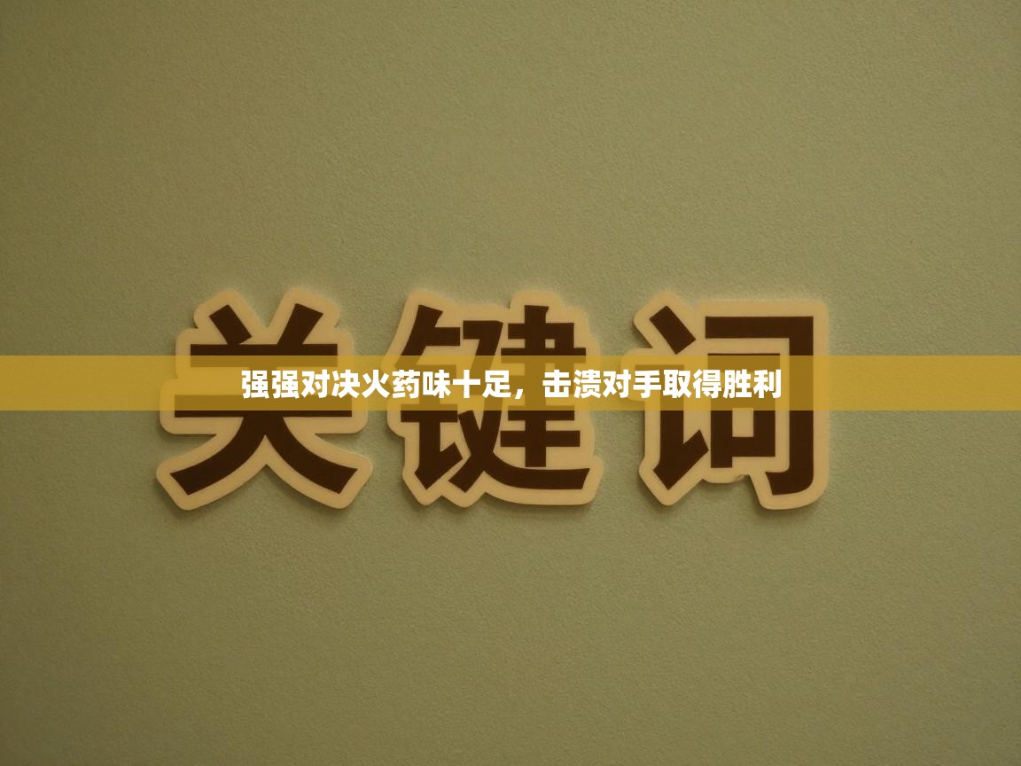 强强对决火药味十足，击溃对手取得胜利  第2张